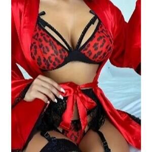 Rocking Red 4PC Lingerie Set L